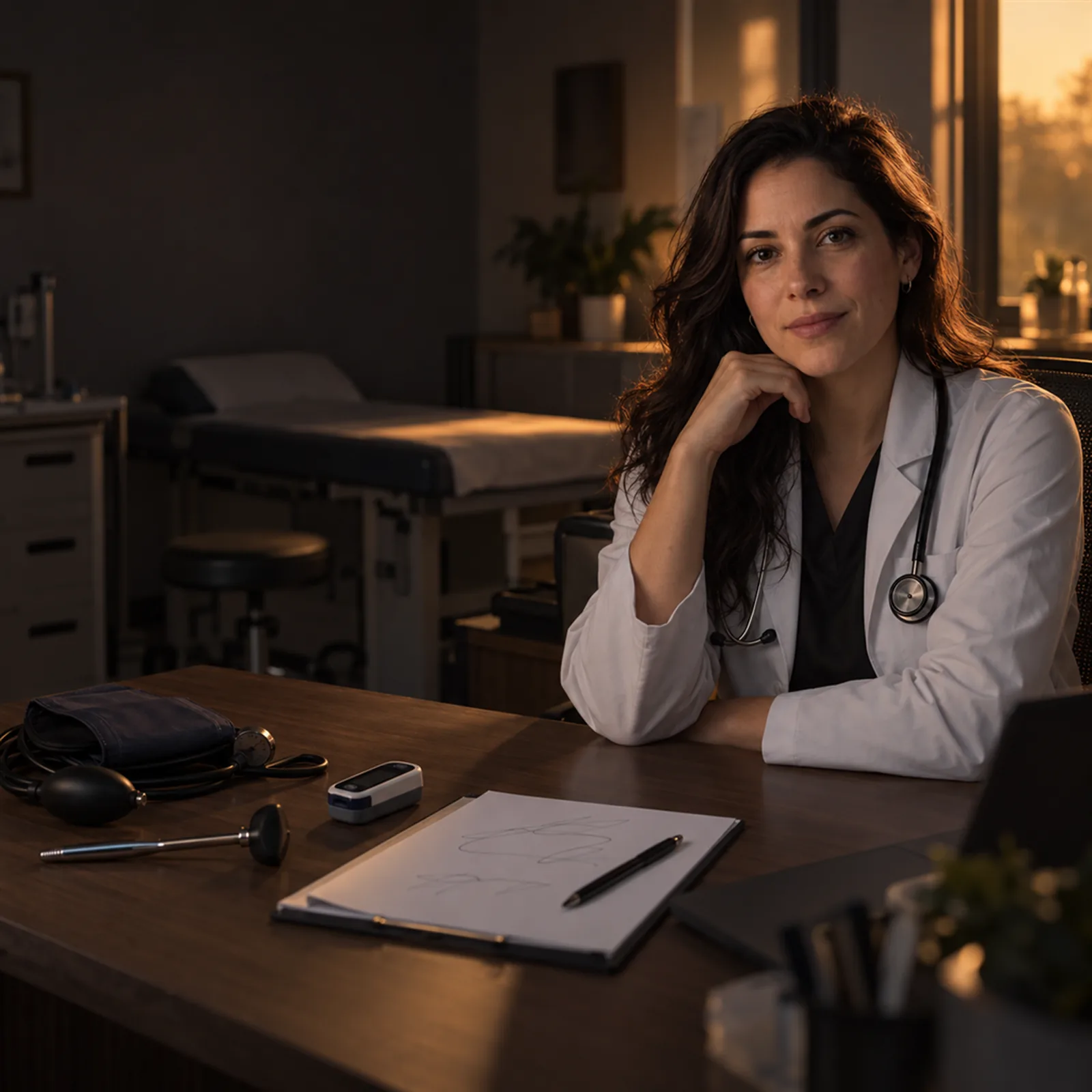 Médica em seu consultório em Uberaba