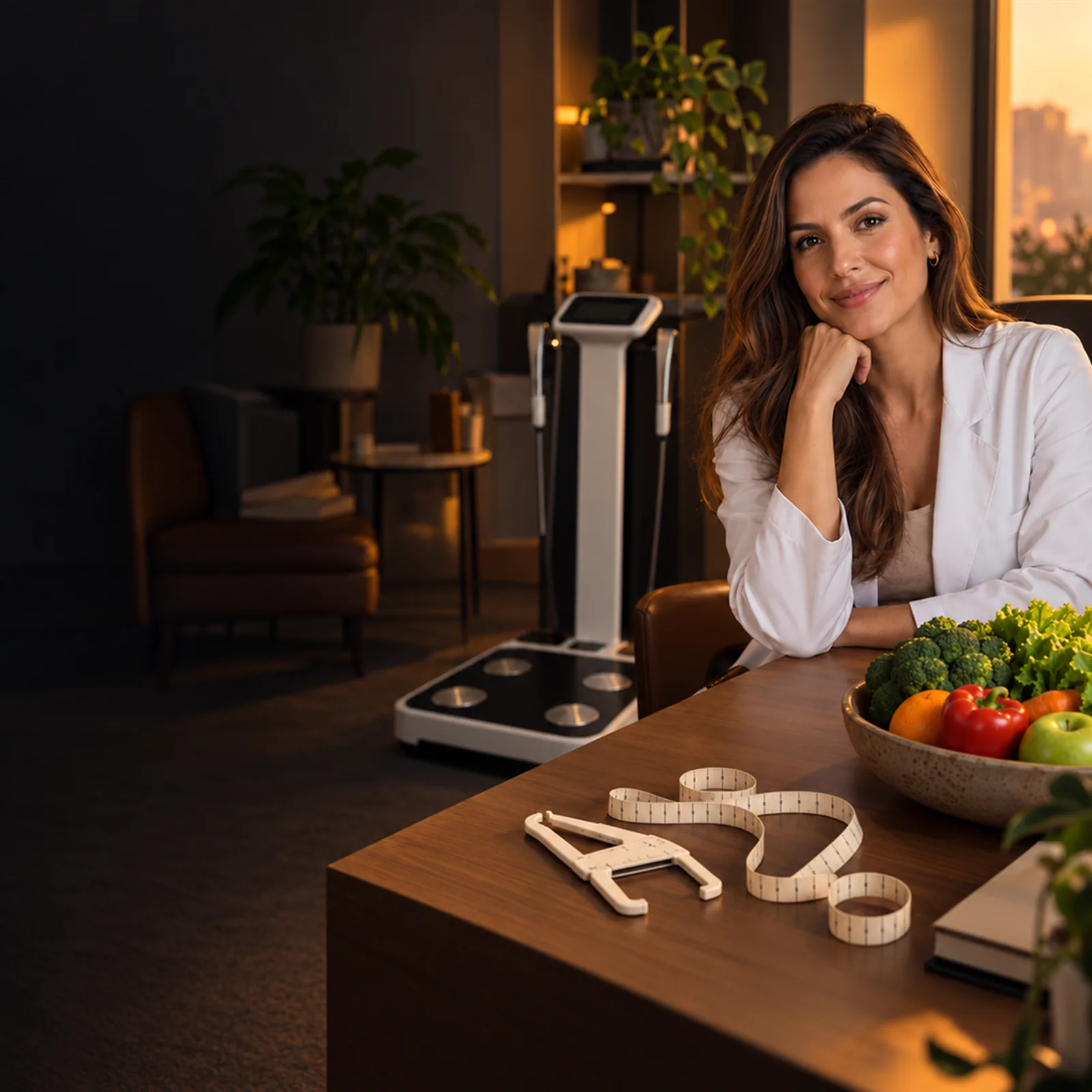 Nutricionista em seu consultório em Uberaba